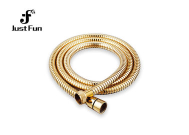 Golden Plated Bathroom Shower Hose AISI 304 Material Long Service Life