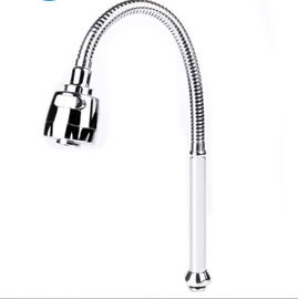 Deck Mounted Water Saving Kitchen Faucet , Stainless Steel Kitchen Faucet