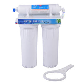 Plastic Home Water Filter , White Housing Sink Water Filter Two Stage