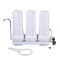 Plastic Home Water Filter , White Housing Sink Water Filter Three Stage